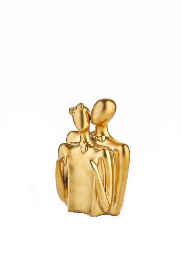 Cornella 26 Cm Seramik Mat Gold Çift Obje ( Dream-28 ) - 1