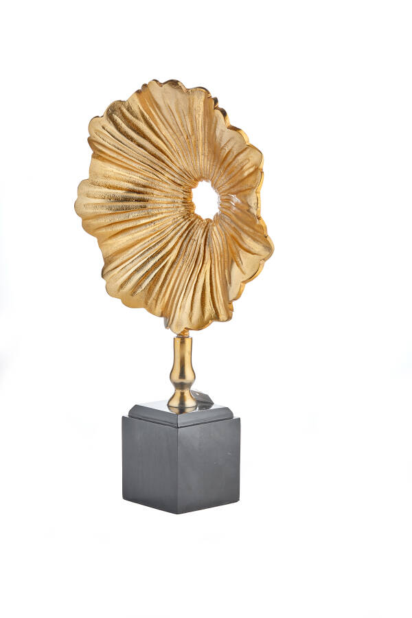 Cornella 33X45 Cm Gold Ahşap Ayaklı Föküm Dekoratif Obje ( Hurrıcane-55 ) - 1