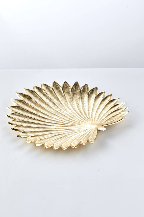 Cornella 38 X 38 Cm Gold Alımınyum Dekoratıf Yuvarlak Tabak ( Brass-60 ) - 1