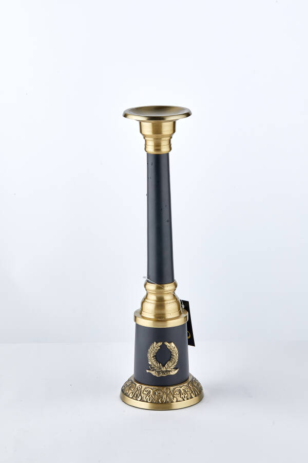 Cornella 42 Cm Döküm Pirinç Şamdan ( Carla-7 ) - 1