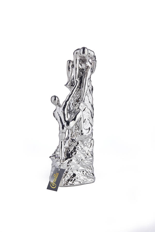 Cornella 42 Cm Seramik Gümüş Dağcılar Obje ( Dream-9 ) - 1