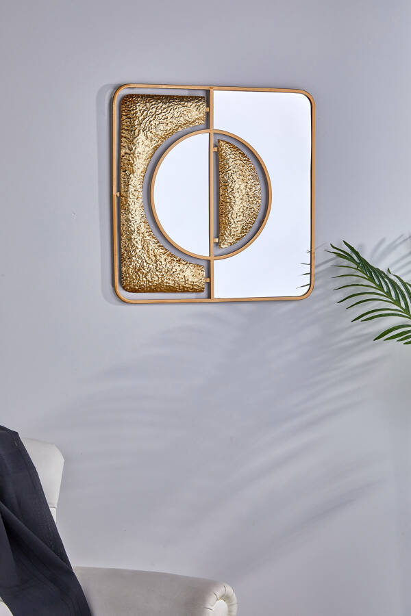 Cornella 61X61 Cm Gold Aynalı Kare Duvar Aynası ( Broadway-1 ) - 1