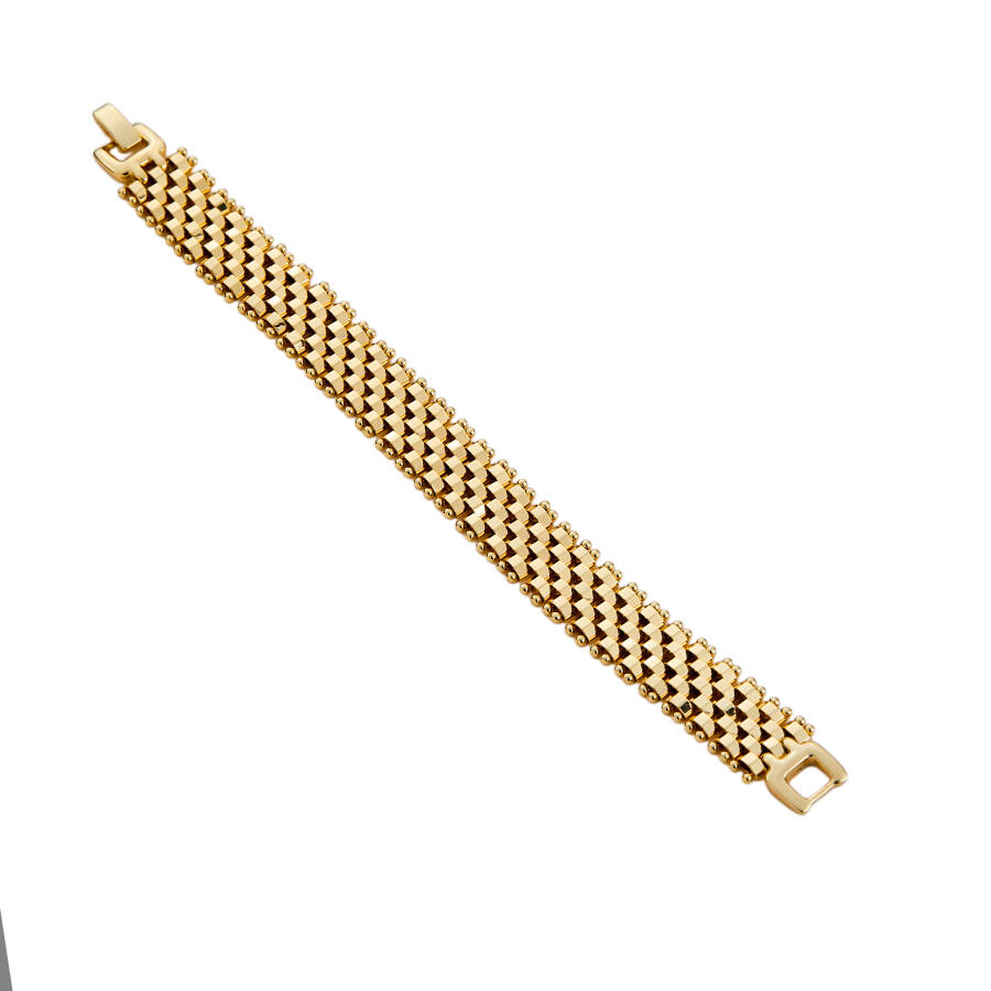 Mesmera Altın Kaplama Hasır Zincir Bileklik 19 cm - 2