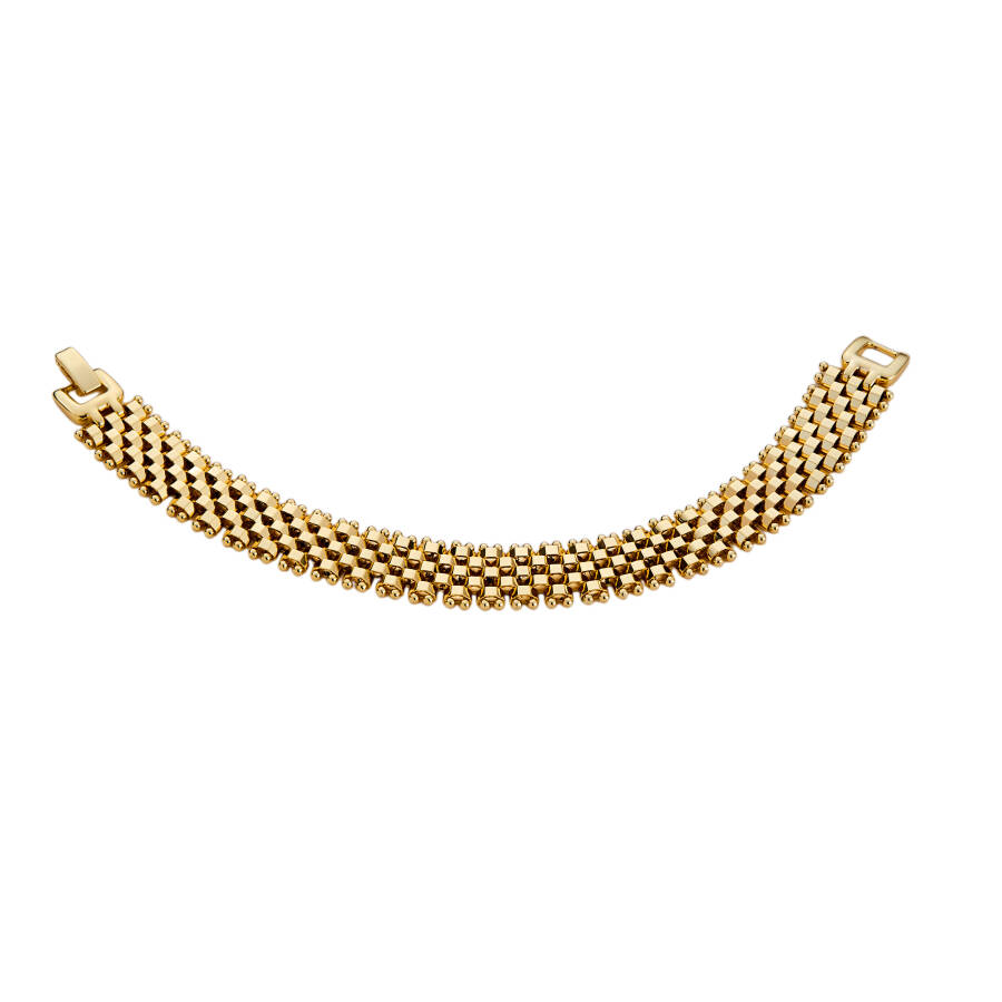 Mesmera Altın Kaplama Hasır Zincir Bileklik 19 cm - 3