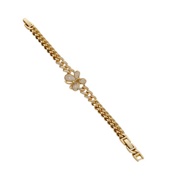 Mesmera Altın Kaplama Kelebek Taşlı Bileklik 17 cm - 2