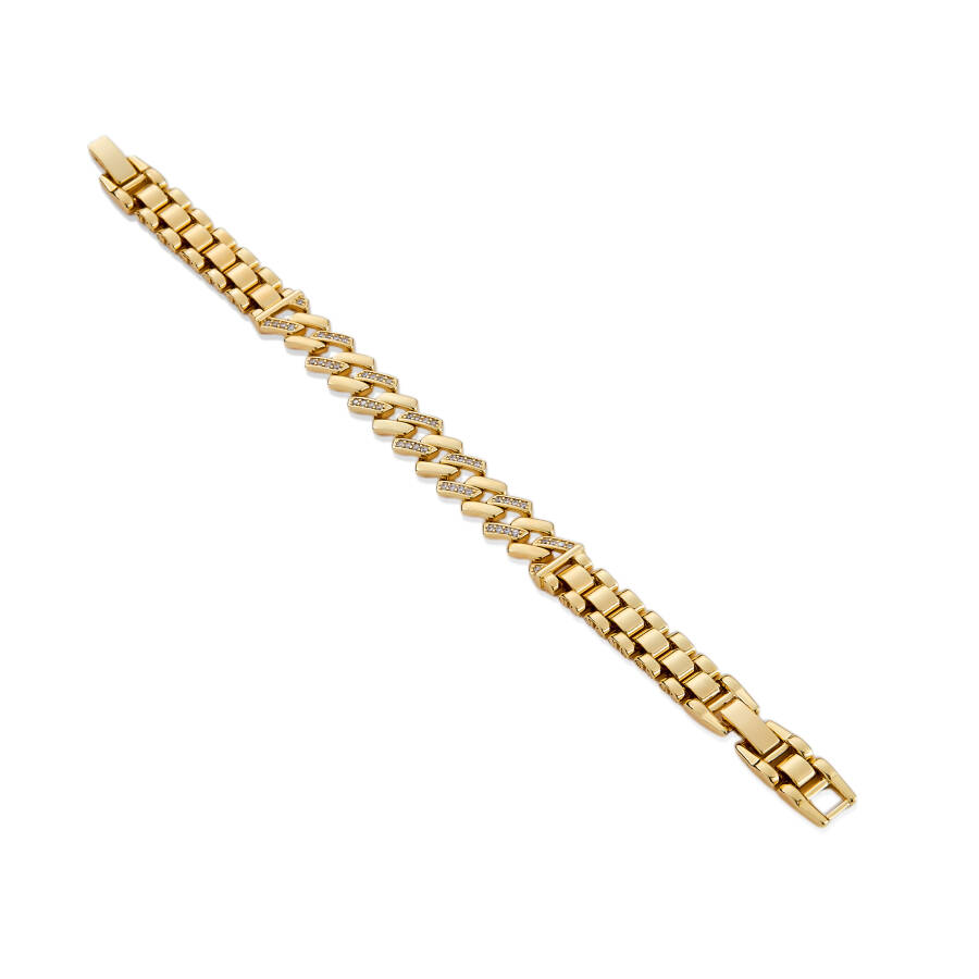 Mesmera Altın Kaplama Taşlı Bileklik 17 cm - 2