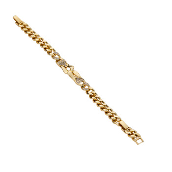 Mesmera Altın Kaplama Taşlı Bileklik 17 cm - 2