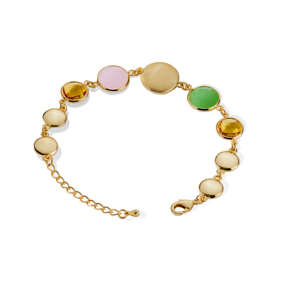 Mesmera 14K Altın Kaplama French Bileklik Gold - 1