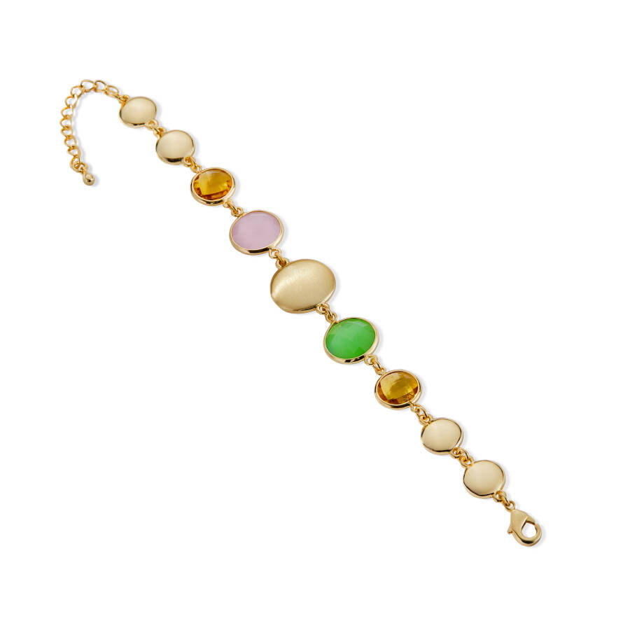 Mesmera 14K Altın Kaplama French Bileklik Gold - 2