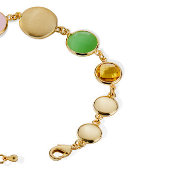 Mesmera 14K Altın Kaplama French Bileklik Gold - 3