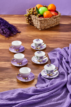 Paçi Orchıd Çiçekli Yazldız Kahve Fincanı - 3
