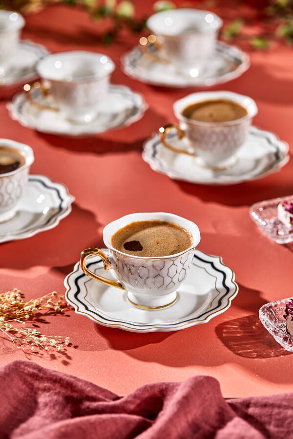 Paçi Valeria Porselen 6 Kişilik Kahve Fincan Takımı - 2